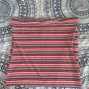 strapless mini dress.